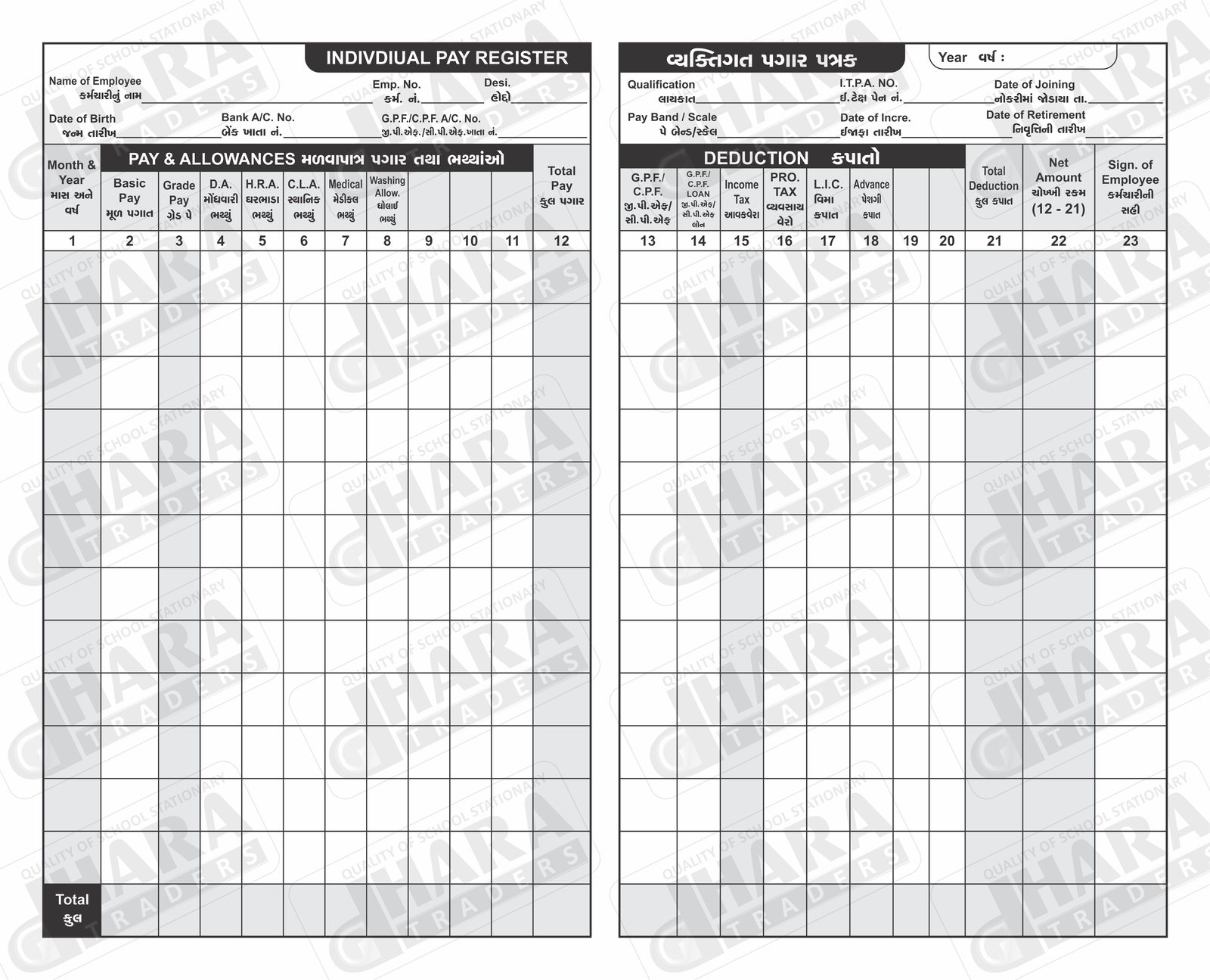 વ્યકતીગત રજીસ્ટર